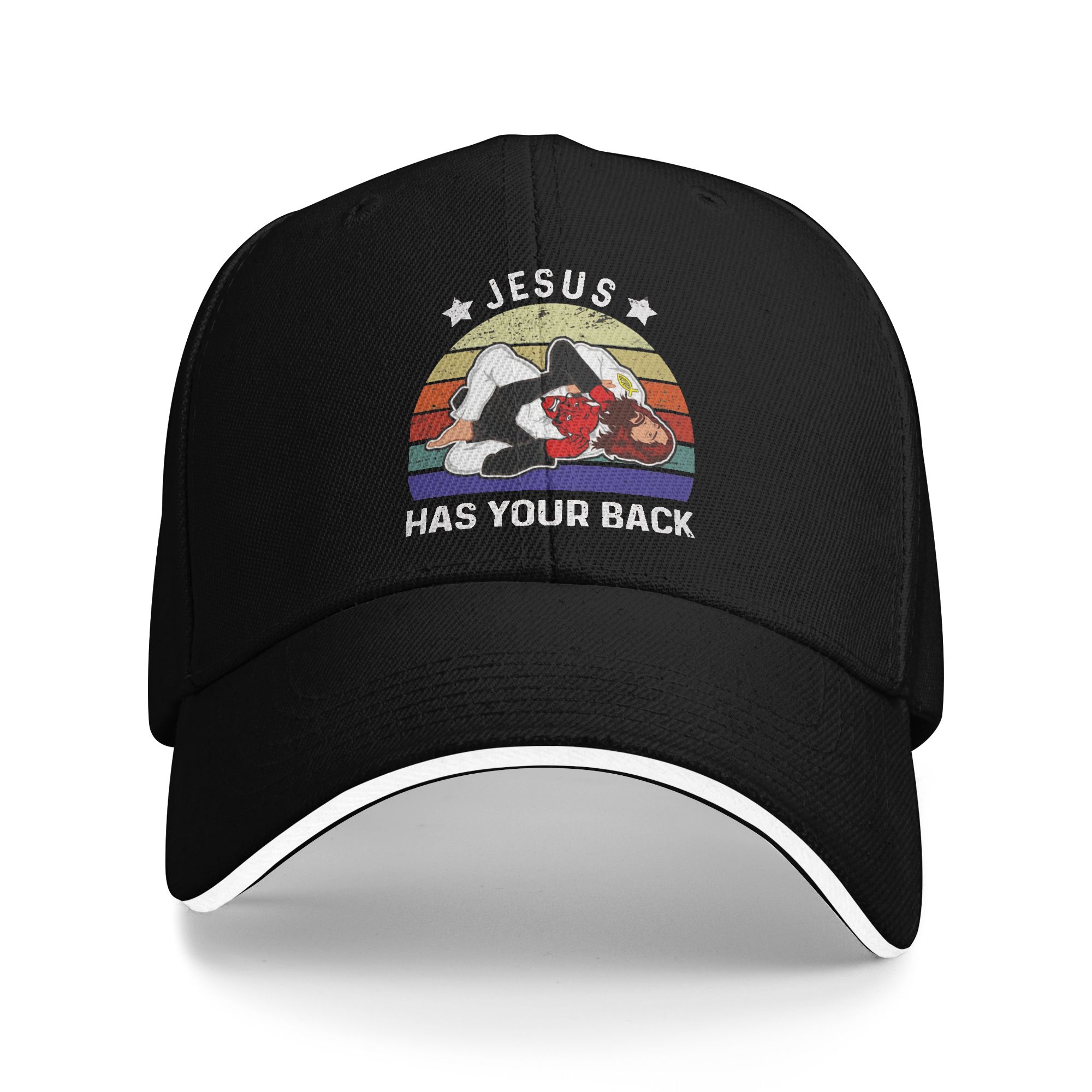 Golf Cap Dad - İsa'nın Sizi Koruyacağı Jiu Jitsu Şapkası