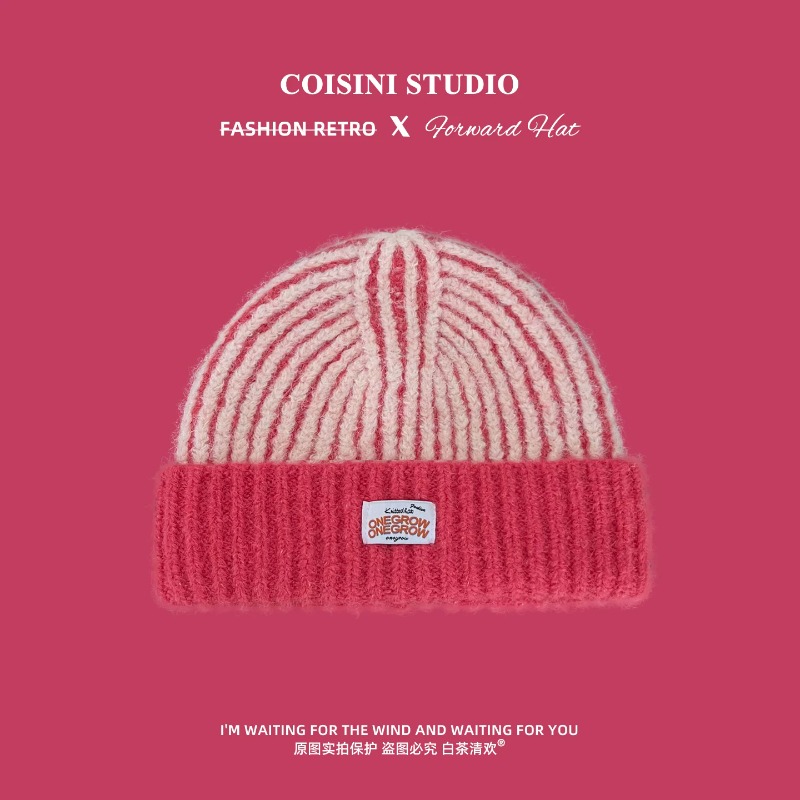 Kadınlar için Çizgili, Yumuşak - Beanie Cuffed Knit incelemesi ve fiyatı